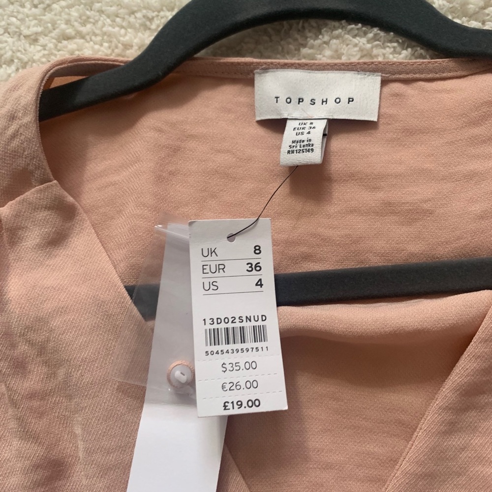 Topshop Millie Twill Tea Top